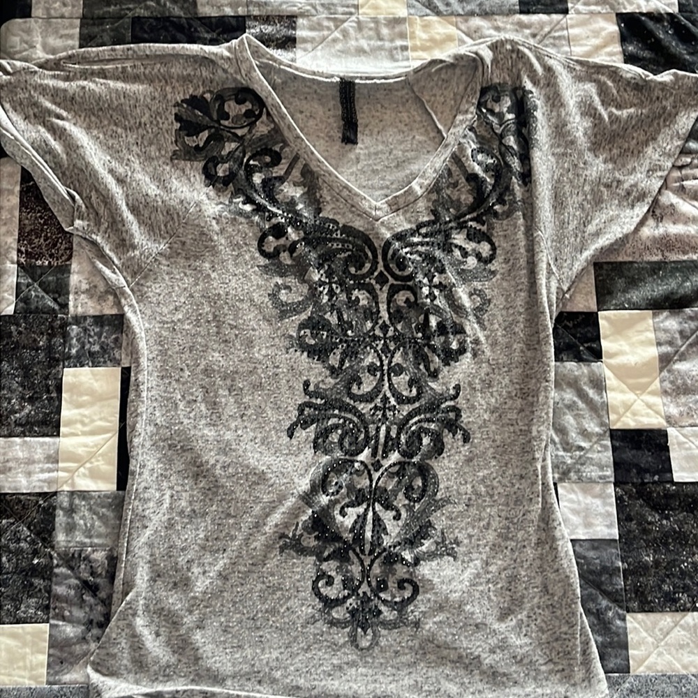 Women’s shirt Brown with peek a boo shoulders